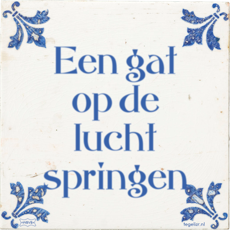Een gat op de lucht springen - Online tegeltjes bakken