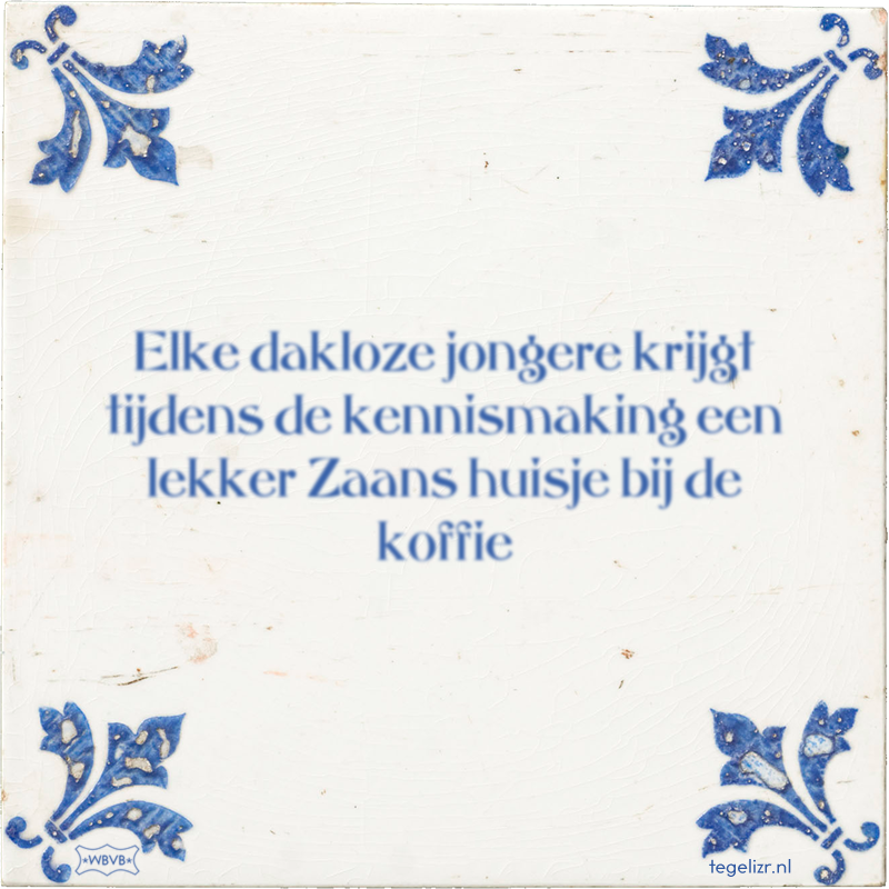 Elke dakloze jongere krijgt tijdens de kennismaking een lekker Zaans huisje bij de koffie - Online tegeltjes bakken