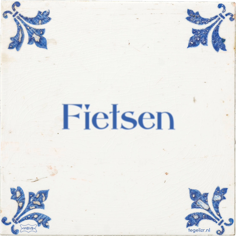 Fietsen - Online tegeltjes bakken