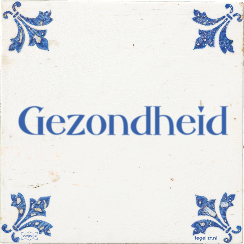 Gezondheid - Online tegeltjes bakken