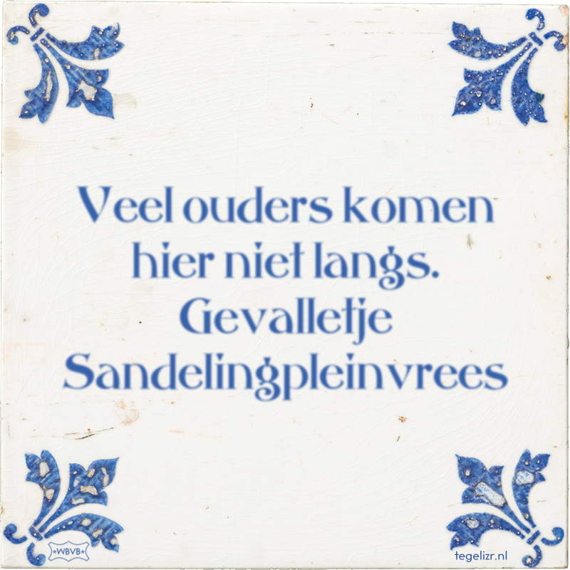 Veel ouders komen hier niet langs. Gevalletje Sandelingpleinvrees - Online tegeltjes bakken