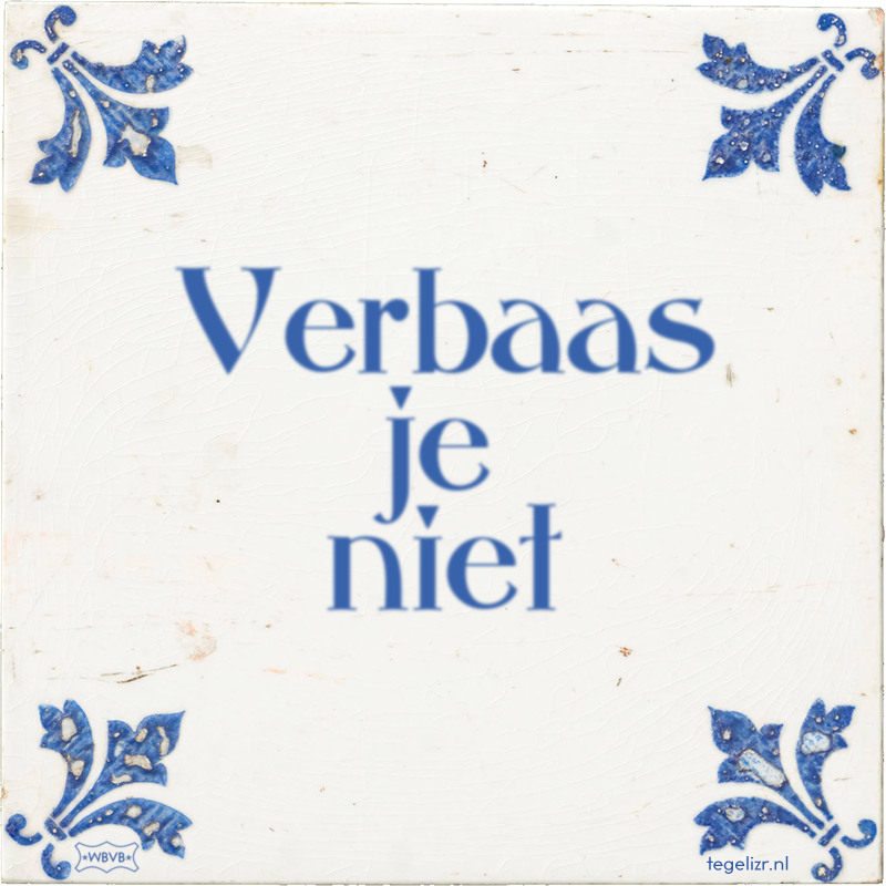 Verbaas je niet - Online tegeltjes bakken