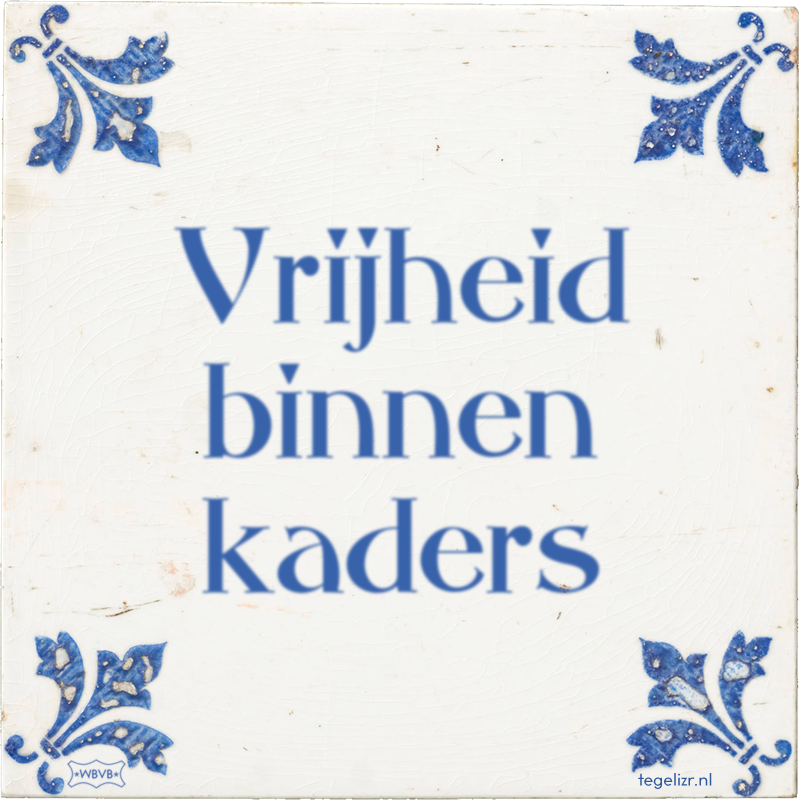 Vrijheid binnen kaders - Online tegeltjes bakken