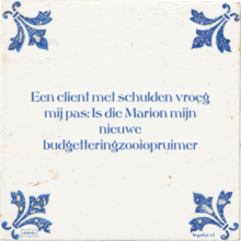 Een client met schulden vroeg mij pas: Is die Marion mijn nieuwe budgetteringzooiopruimer - 4 keer bekeken