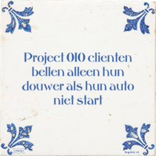 Project 010 clienten bellen alleen hun douwer als hun auto niet start - 6 keer bekeken