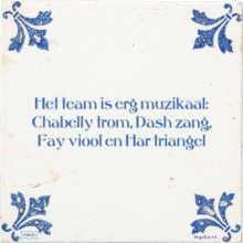 Het team is erg muzikaal: Chabelly trom, Dash zang, Fay viool en Har triangel - 5 keer bekeken