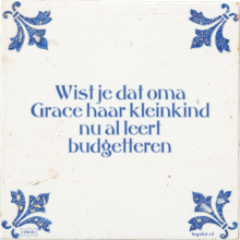 Wist je dat oma Grace haar kleinkind nu al leert budgetteren - 2 keer bekeken