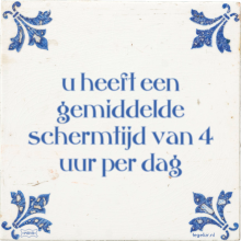 u heeft een gemiddelde schermtijd van 4 uur per dag - 14 keer bekeken