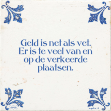 Geld is net als vet. Er is te veel van en op de verkeerde plaatsen. - 3 keer bekeken