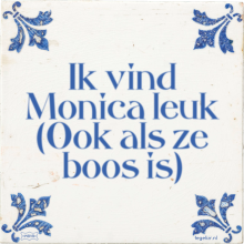Ik vind Monica leuk (Ook als ze boos is) - 3 keer bekeken