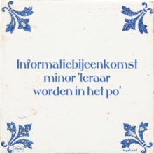 Informatiebijeenkomst minor 'leraar worden in het po' - 6 keer bekeken