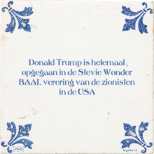 Donald Trump is helemaal opgegaan in de Stevie Wonder BAAL verering van de zionisten in de - 4 keer bekeken