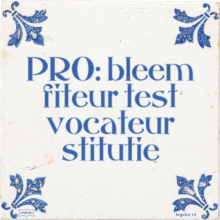 PRO: bleem fiteur test vocateur stitutie - 2 keer bekeken