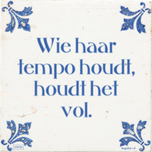 Wie haar tempo houdt, houdt het vol. - 6 keer bekeken