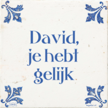 David, je hebt gelijk - 35 keer bekeken