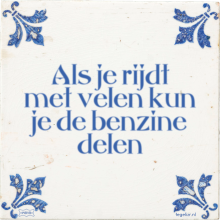 Als je rijdt met velen kun je de benzine delen - 7 keer bekeken