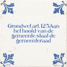 Grondwet art. 125Aan het hoofd van de gemeente staat de gemeenteraad - 25 keer bekeken