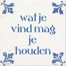 wat je vind mag je houden - 4 keer bekeken