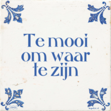 Te mooi om waar te zijn - 36 keer bekeken