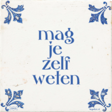 mag je zelf weten - 1 keer bekeken