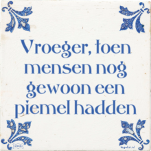 Vroeger, toen mensen nog gewoon een piemel hadden - 139 keer bekeken