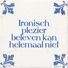 Ironisch plezier beleven kan helemaal niet - 2 keer bekeken