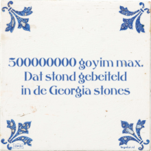 500000000 goyim max. Dat stond gebeiteld in de Georgia stones - 4 keer bekeken