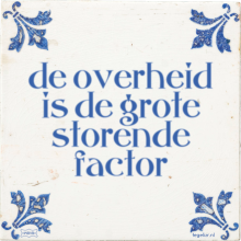 de overheid is de grote storende factor - 5 keer bekeken