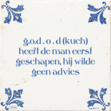 g.o.d . o . d (kuch) heeft de man eerst geschapen, hij wilde geen advies - 1 keer bekeken