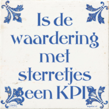 Is de waardering met sterretjes geen KPI? - 1 keer bekeken