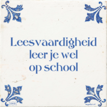 Leesvaardigheid leer je wel op school - 2 keer bekeken