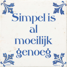 Simpel is al moeilijk genoeg - 24 keer bekeken
