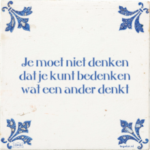 Je moet niet denken dat je kunt bedenken wat een ander denkt - 6 keer bekeken