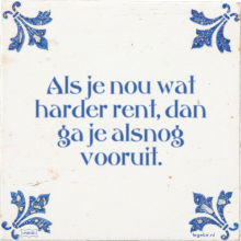 Als je nou wat harder rent, dan ga je alsnog vooruit. - 3 keer bekeken